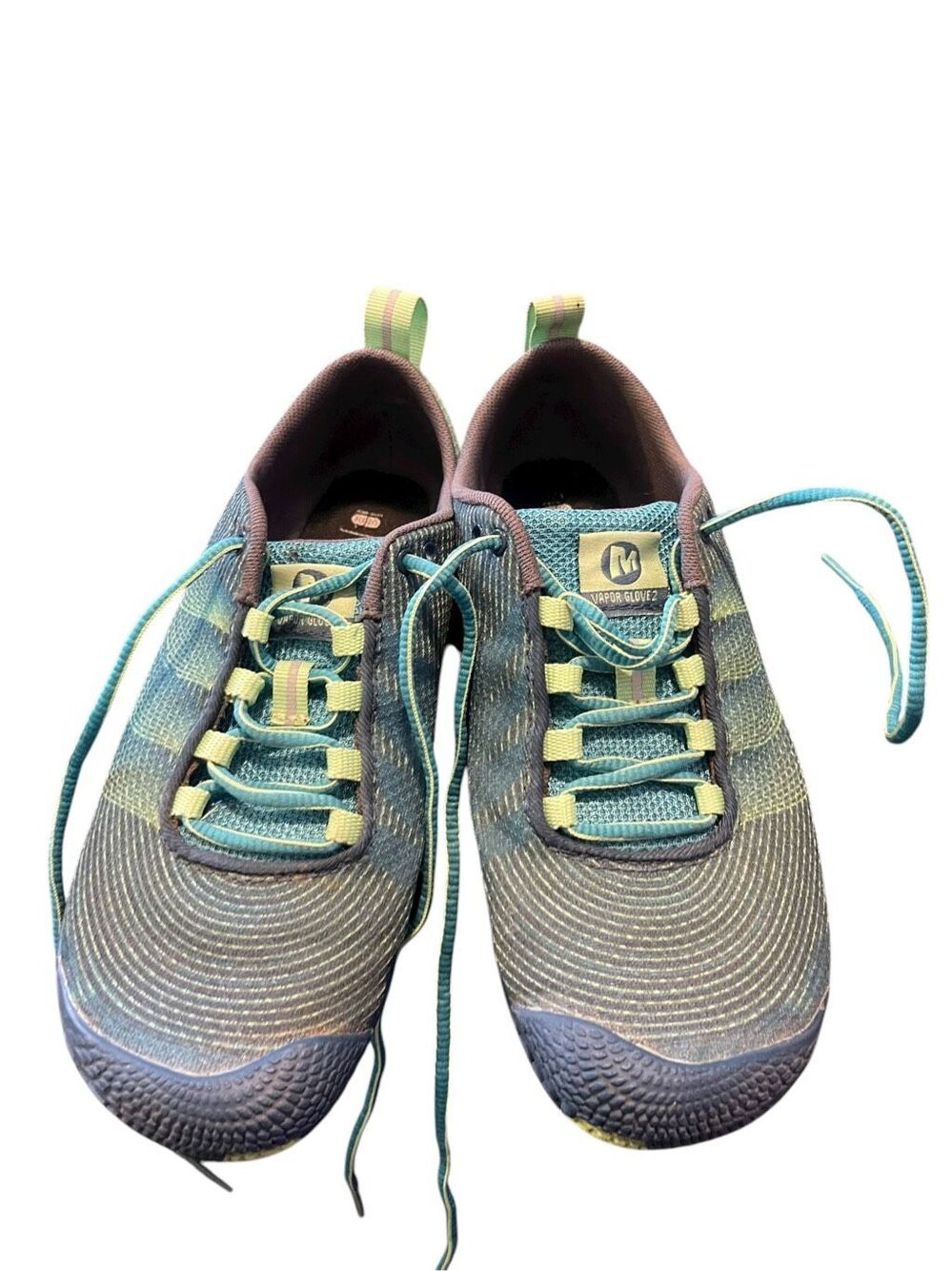 Merrell Womens Blue Green Vapor Glove 2 Trail Running Shoes Sneaker Size 5.5